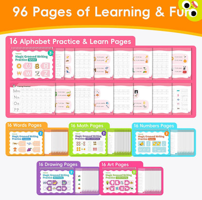 Large Magic Grooved Writing Practice for Kids 3-5