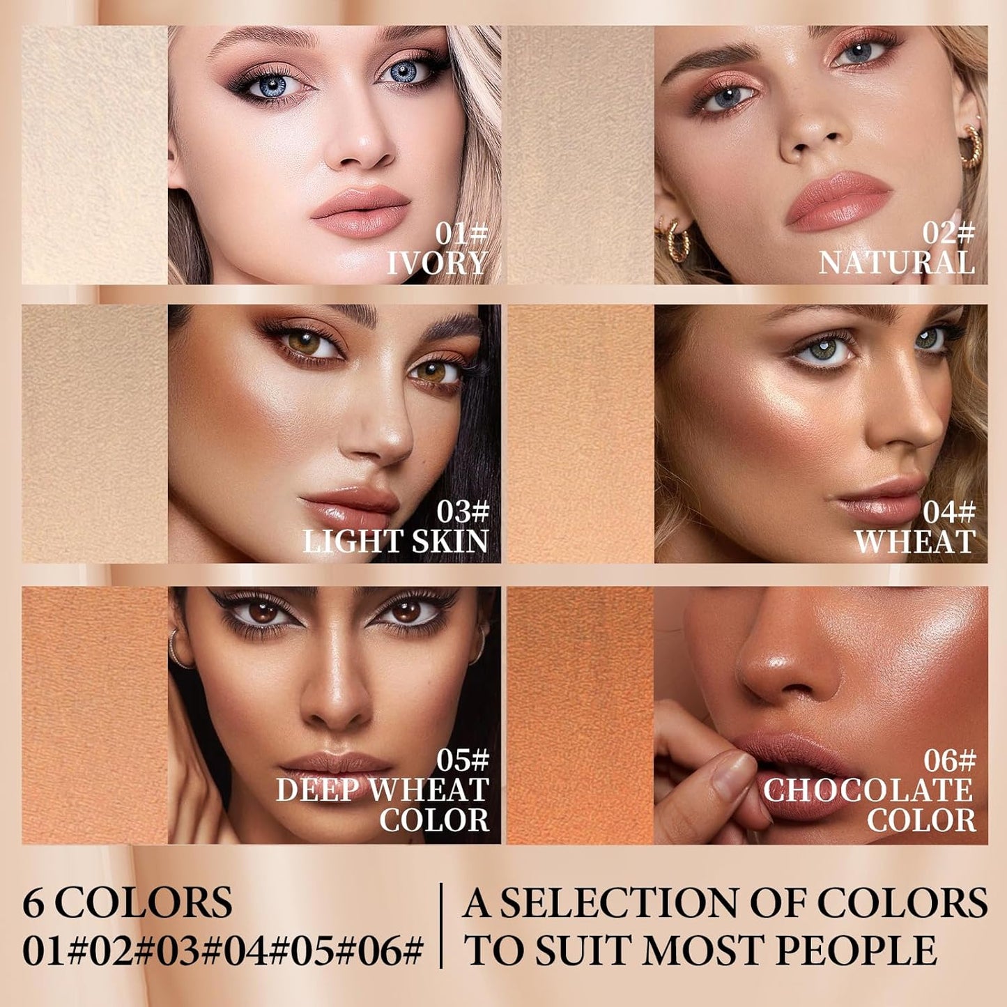 2PCS Face Foundation Contour Stick Long-wear Concealer