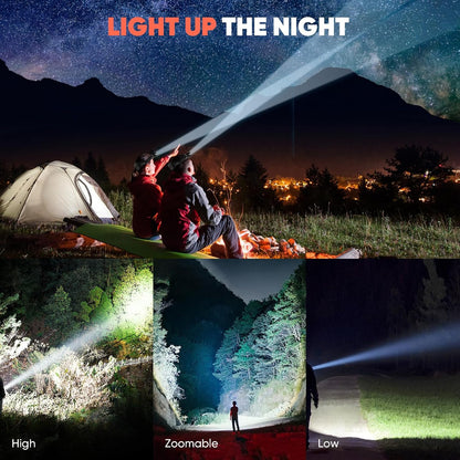 900000LM Super Bright Led Head Lamp With Motion Sensor,10 Modes,125°Adjustable Head Lights