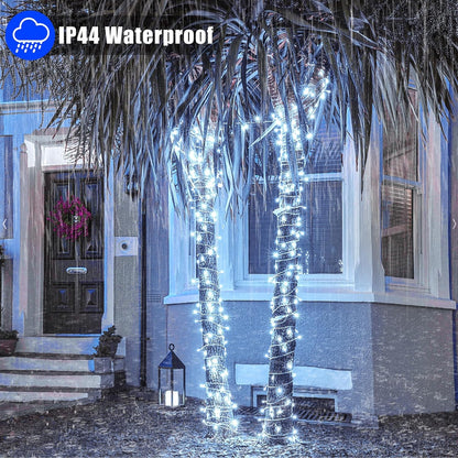 Connectable 100 LED String Lights Indoor Outdoor , 33FT 8 Modes  Waterproof