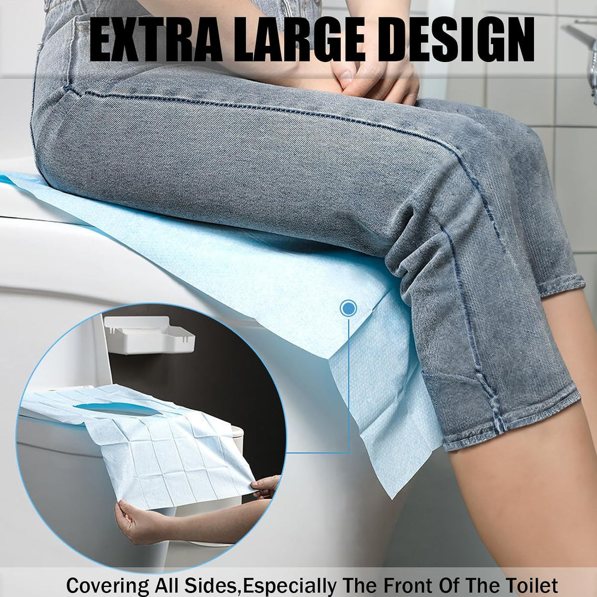 20 Pcs Toilet Seat Covers Disposable Travel Portable Toilet Liners