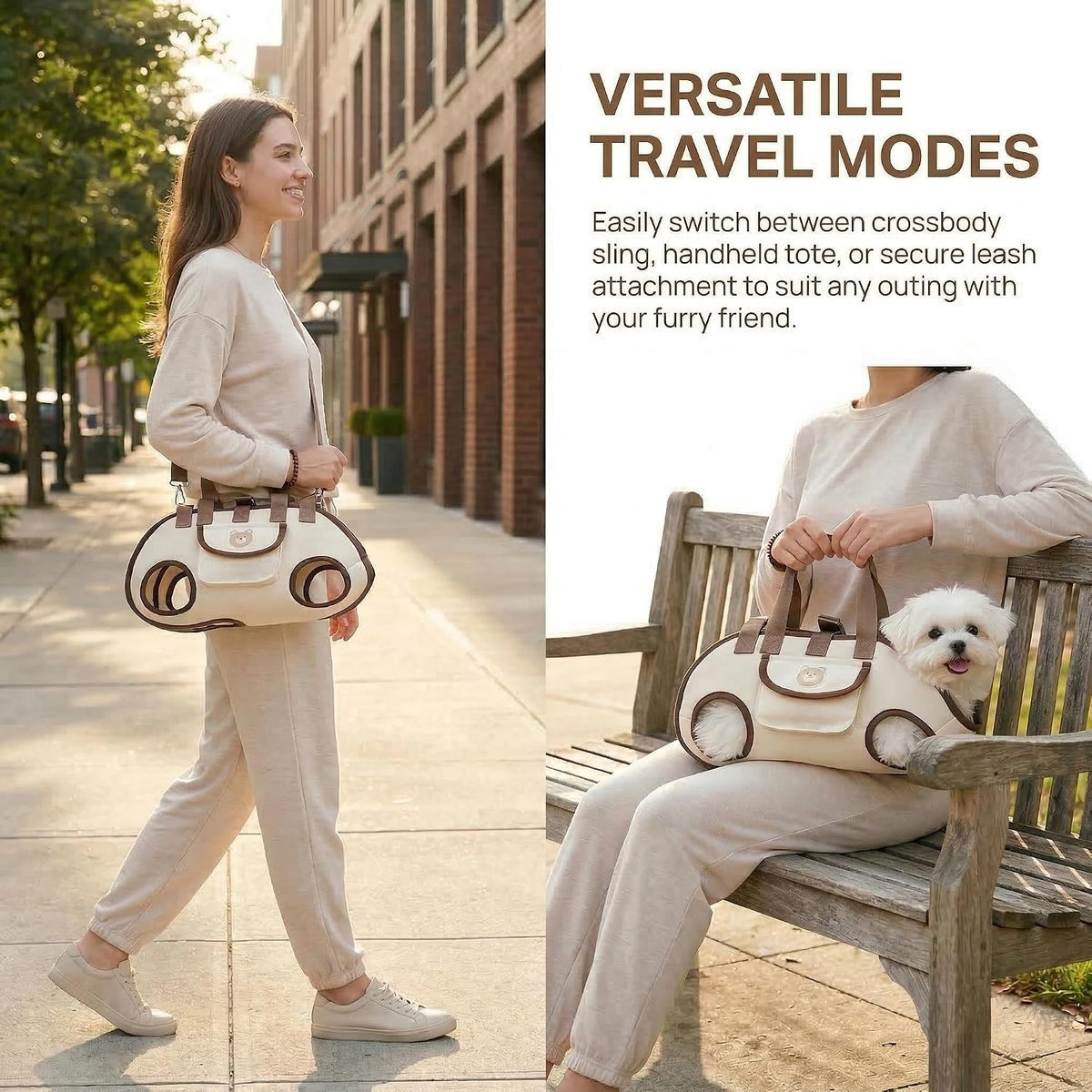 Portable Breathable Pet Carrier Purse, Puppy Tote for Dogs & Cats