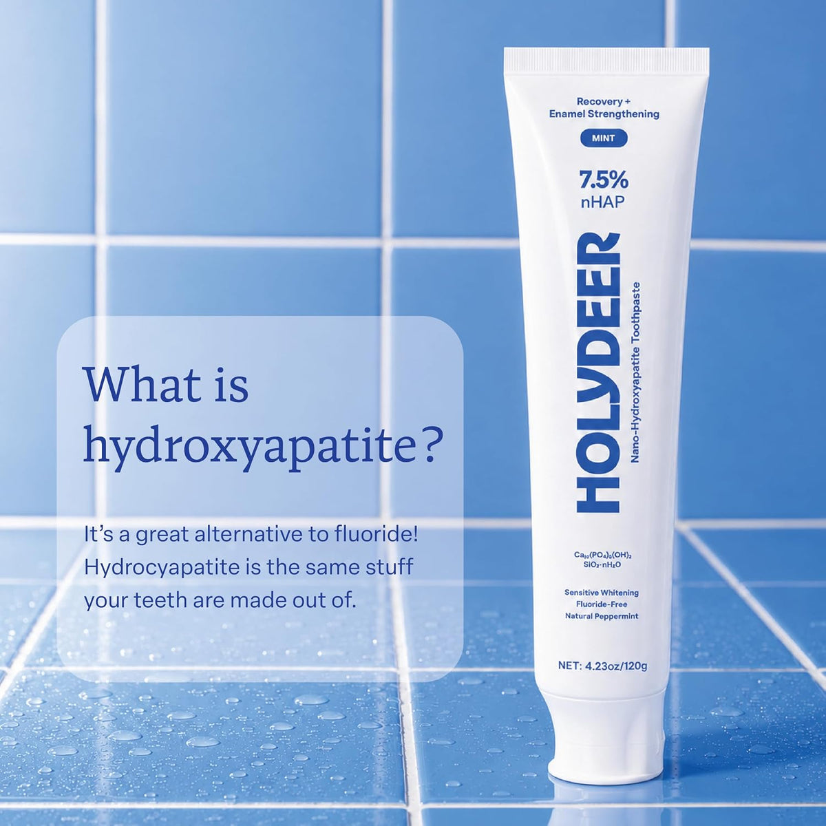 Nano-Hydroxyapatite Toothpaste, Mint, 7.5% nHAP, Fluoride-Free