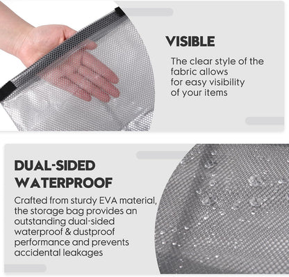 2-Pack Waterproof Travel Toiletry Bag, Makeup Organizer & Storage Pouch