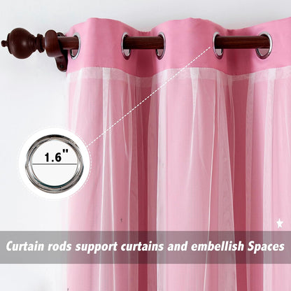 Star Cutout Window Blackout Curtains Bedroom Window Room Darkening Curtains