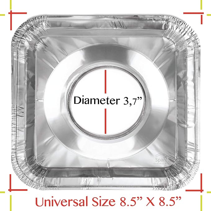 Gas Stove Burner Covers Square Oil Proof Liners for Easy Cleaning