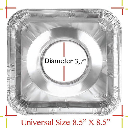 Gas Stove Burner Covers Square Oil Proof Liners for Easy Cleaning