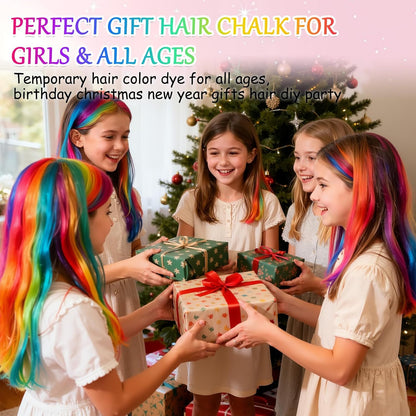 10 Colors Festive Fun Hair Chalk Combs, New Hair Chalk Comb Temporary Hair Color Dye for All Ages