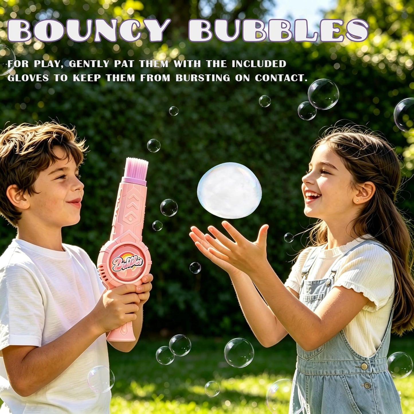 Rechargeable Automatic Smoke Bubble Maker,Colorful Lights & Music