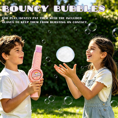 Rechargeable Automatic Smoke Bubble Maker,Colorful Lights & Music
