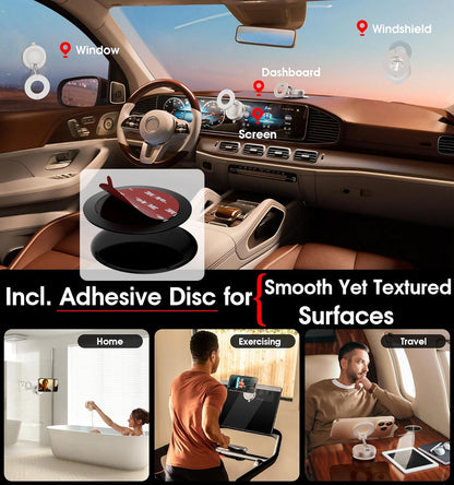 Strong Magnetic Car Phone Holder for MagSafe Ultra Vacuum Suction Cup Phone Mount 360°