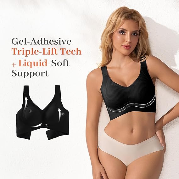 Womens Seamless Wireless Supportive Bras Push Up