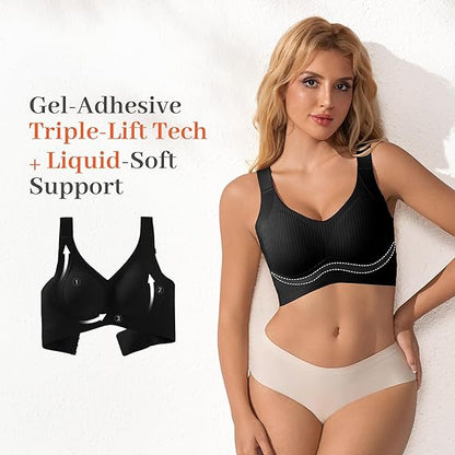 Womens Seamless Wireless Supportive Bras Push Up