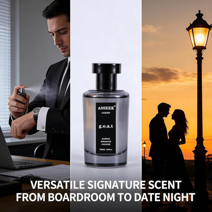 Luxury G.O.A.T Perfume for Men, Upgraded Long-Lasting Woody Citrus Fragrance with Fresh Masculine Notes