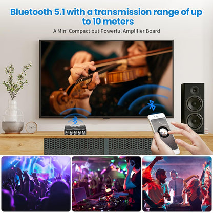 ZK-MT21 Bluetooth Amplifier Board, 2.1 Channel Subwoofer Amp Board with Treble/Bass/Sub Control