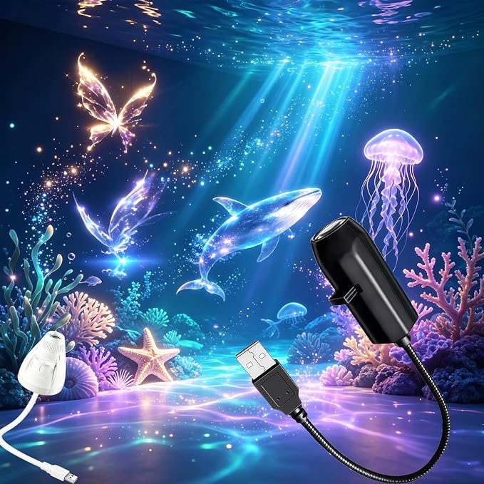 Plug-&-Play HD Christmas Projector – 6 or 10 Festive Scenes