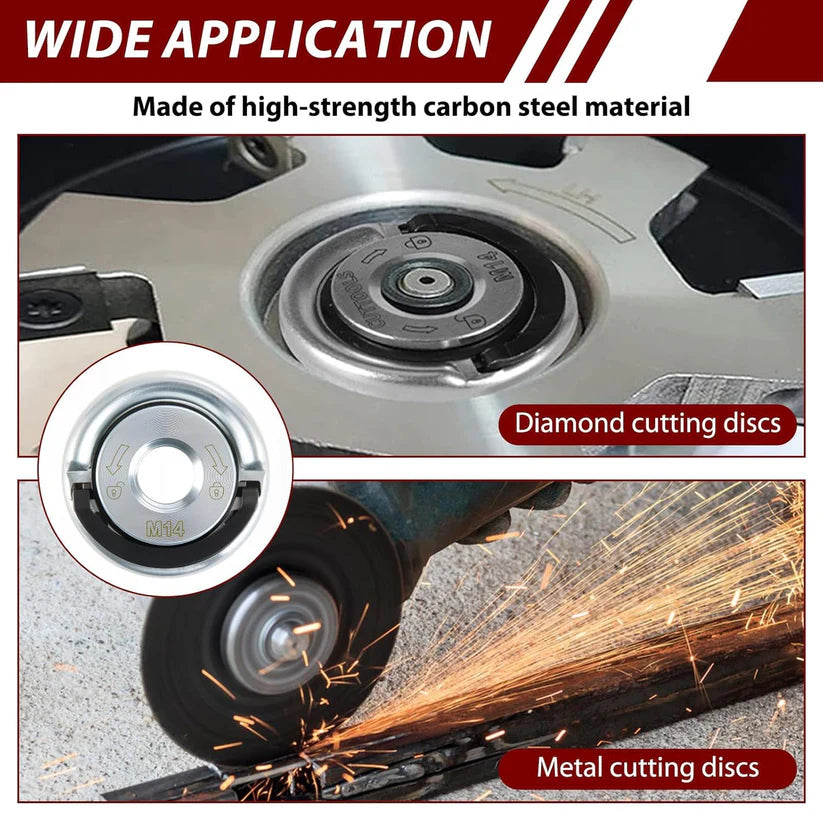 2PCS Quick Installation M10/M14 Thread Self-locking Pressure Plate for Angle Grinder