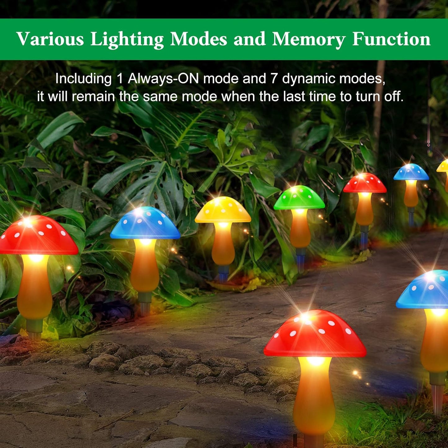 Outdoor Waterproof Solar-powered Mushroom-shaped Light for Courtyard Decoration