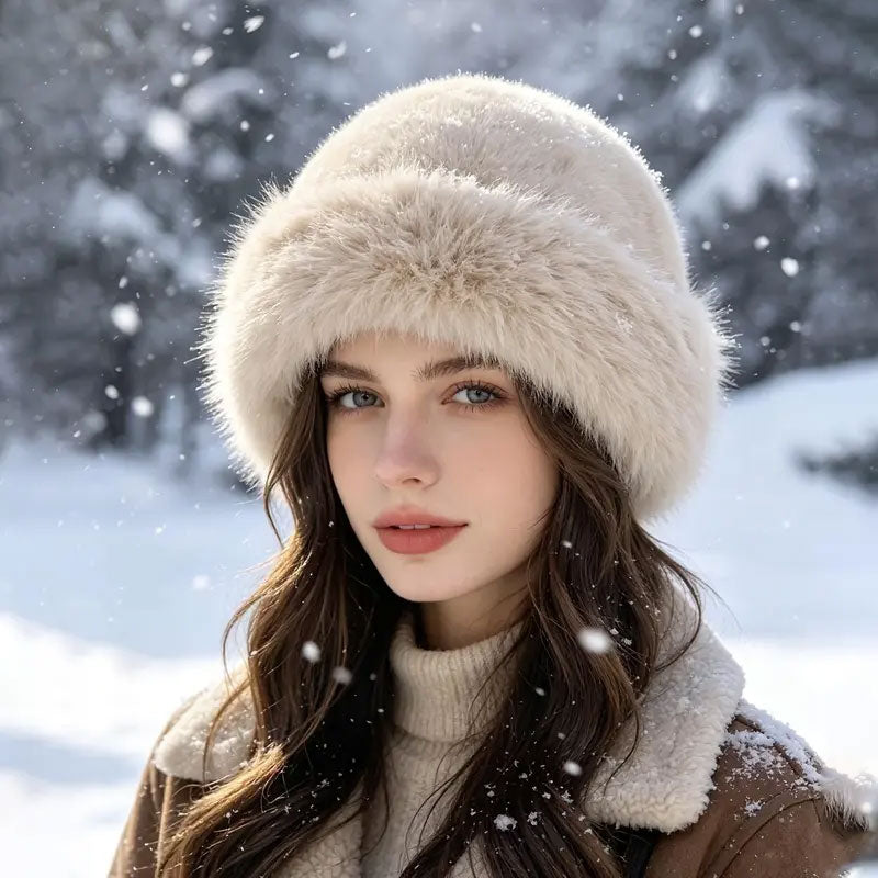 Women's Teddy Sherpa Bucket Hat - Ultra Soft Wide Brim Thermal Fisherman Cap