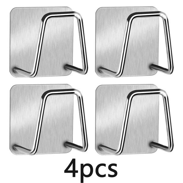 4PCS Stainless Steel Sponge Holders for Kitchen Sink Adhesive Quick Drying ﻿