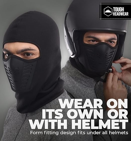 Balaclava Cycling Mask, Fleece Thermal Face Mask — Helmet-Compatible Ski Accessory