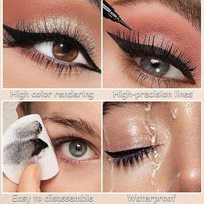12Pcs Waterproof Eyeliner Pencil Hypoallergenic & Vegan Smudge-Proof Gel Formula