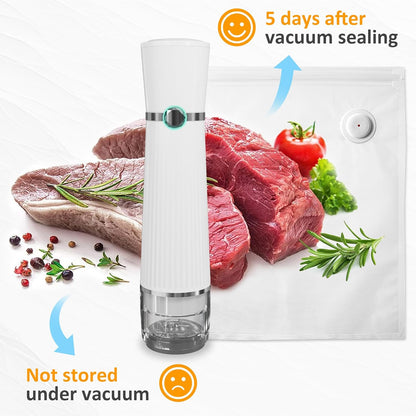Handheld Vacuum Sealer for 10X Preservation & Fresh, Powerful 80Kpa