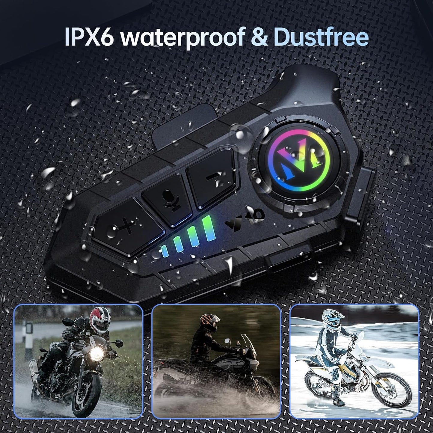 Rechargeable Motorcycle Helmet Speaker Automatic Call and Music Control