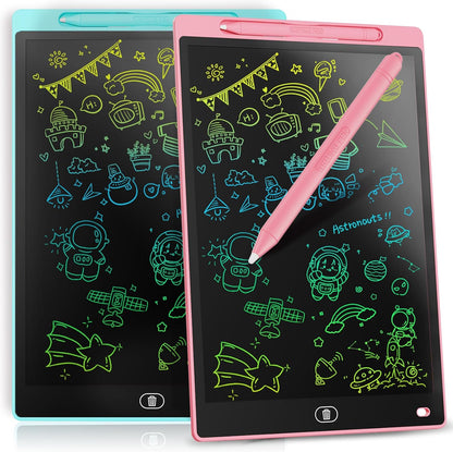 2Pcs LCD Writing Tablet 8.5-Inch Colorful Doodle Board