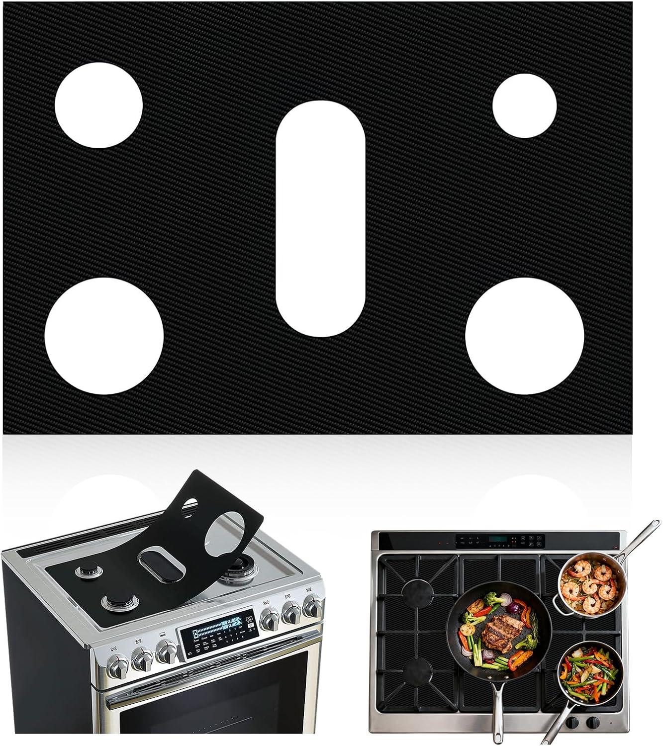 Gas Stove Burner Cover, Non-Stick Protector Liner Compatible with Samsung Gas Range