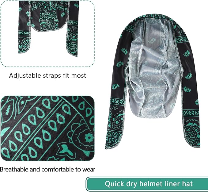 5-Piece Headwear Set — Sweat-Wicking & Breathable, Helmet Liner, Dome Cap