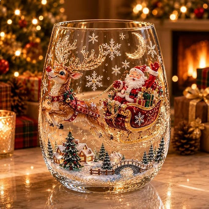 Magical Christmas 3D Santa Glass Cup Collection