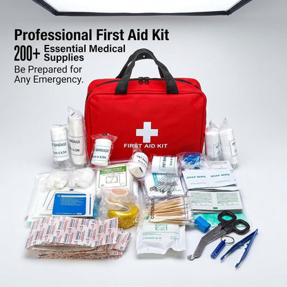 Portable First Aid Kit, All-Purpose Emergency Medical Supplies for Home, Travel, Camping