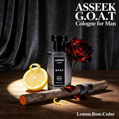 Luxury G.O.A.T Perfume for Men, Upgraded Long-Lasting Woody Citrus Fragrance with Fresh Masculine Notes