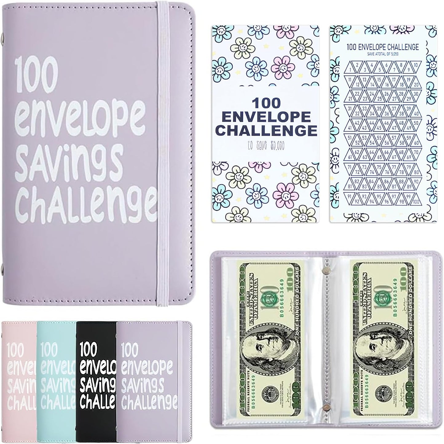 100 Days Money Saving Challenge Coin Envelope Budget Book, Good Habit of Saving Money