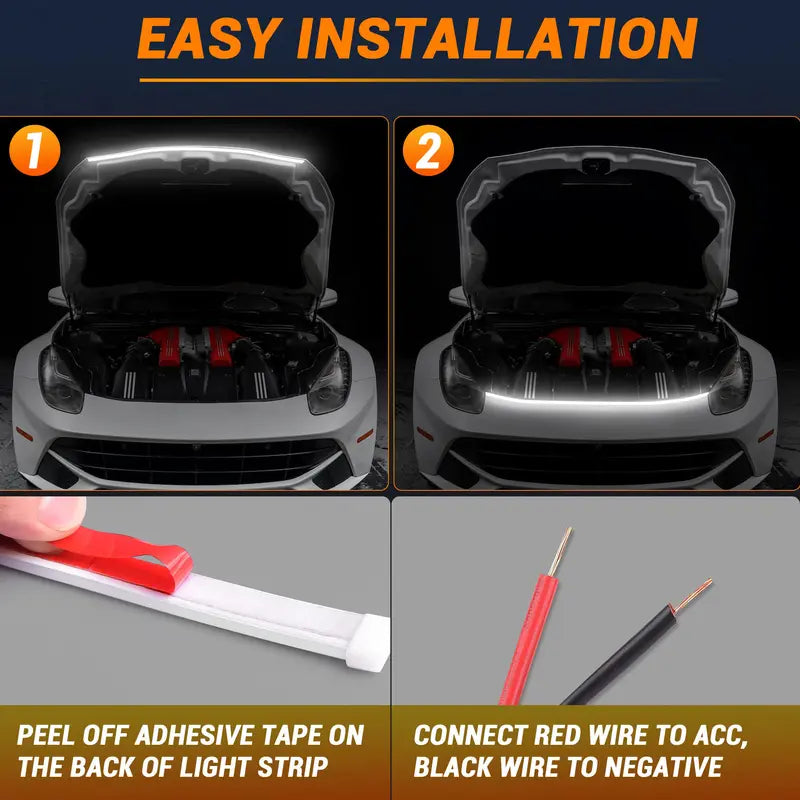 71” High Brightness Automotive Hood Gap LED Strip