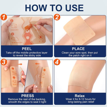 14Pcs Herbal Heat Patches, Long Lasting Deep Soothing Warmth Patches, for Back, Neck, Shoulder, Muscle and Joint