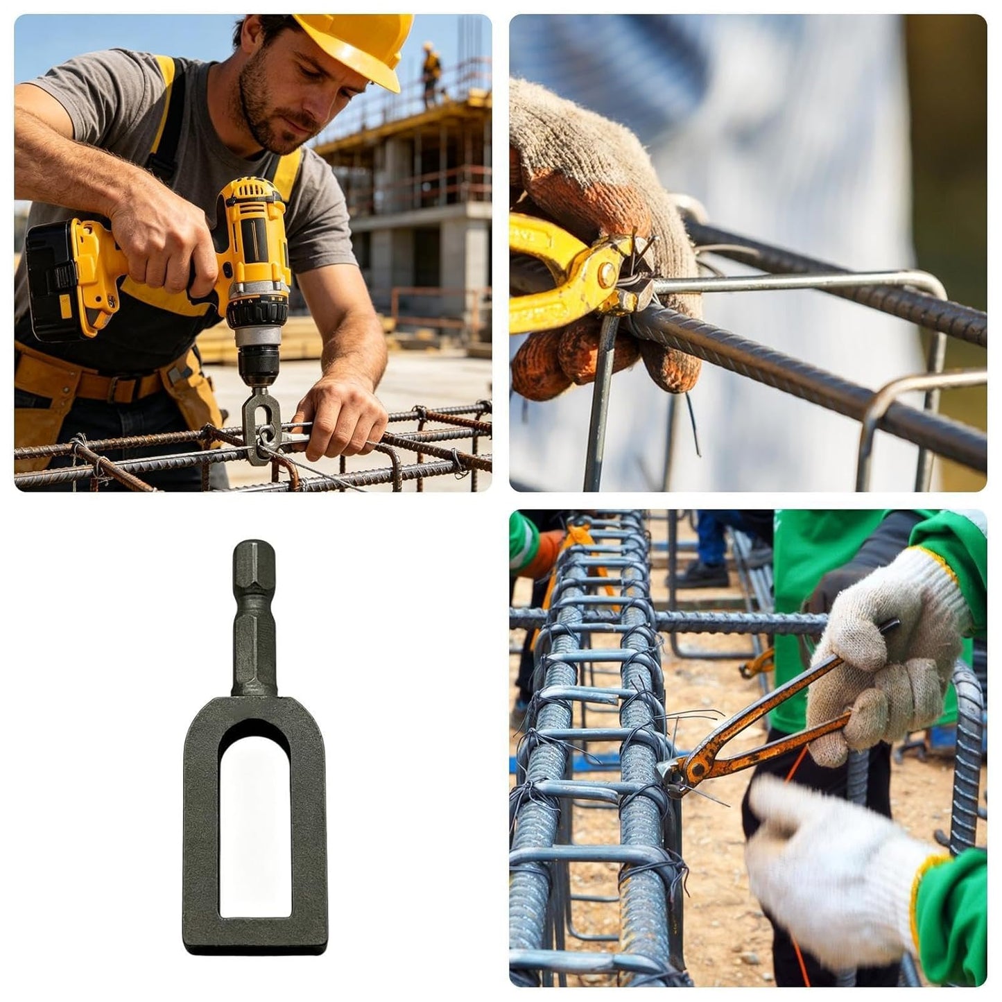 Wire Twister Tool - Carbon Steel, Drill Hex Cable Attachment
