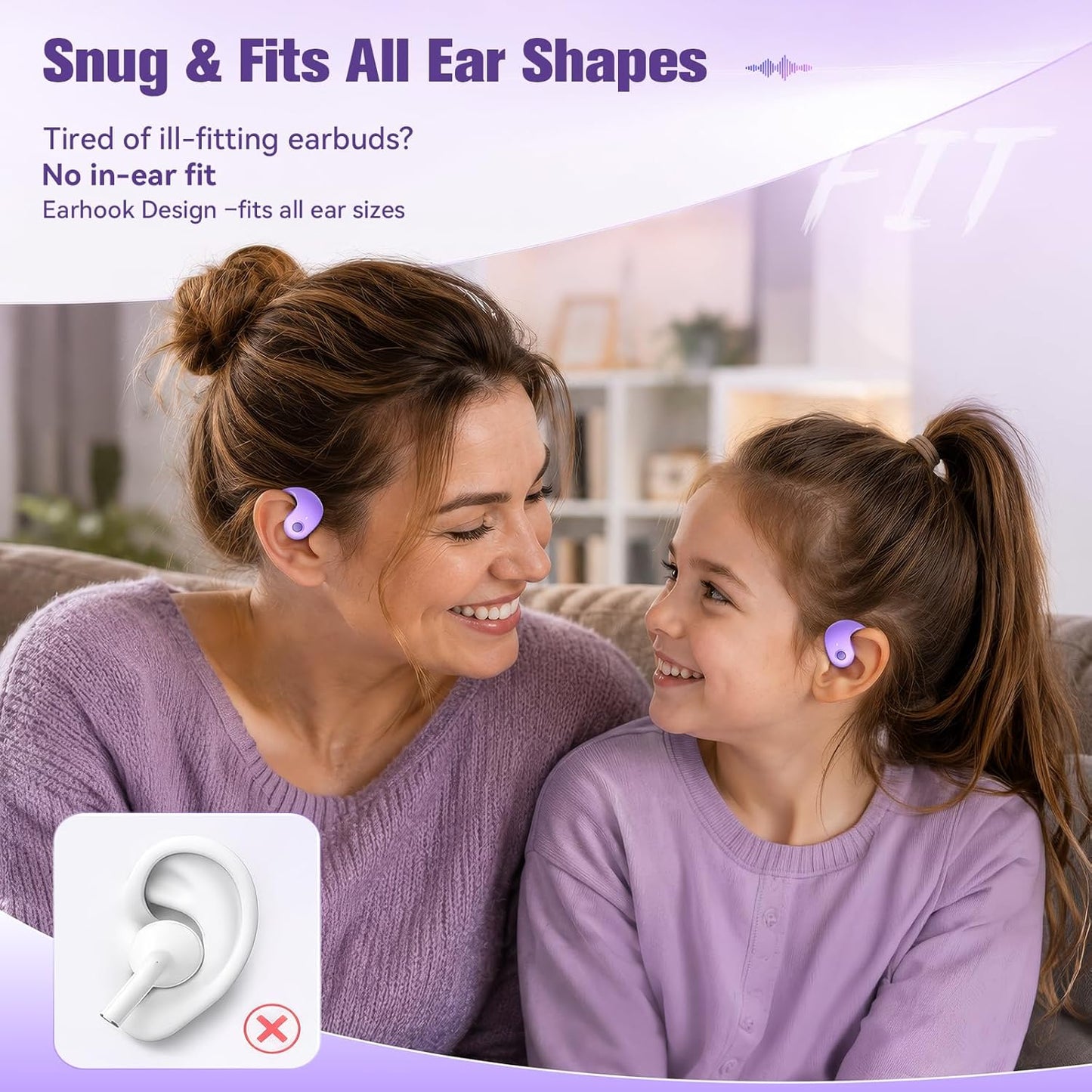 Open Ear Buds Headphones Bluetooth 5.4,Bone Conducting Air Bone Conduction Headphones