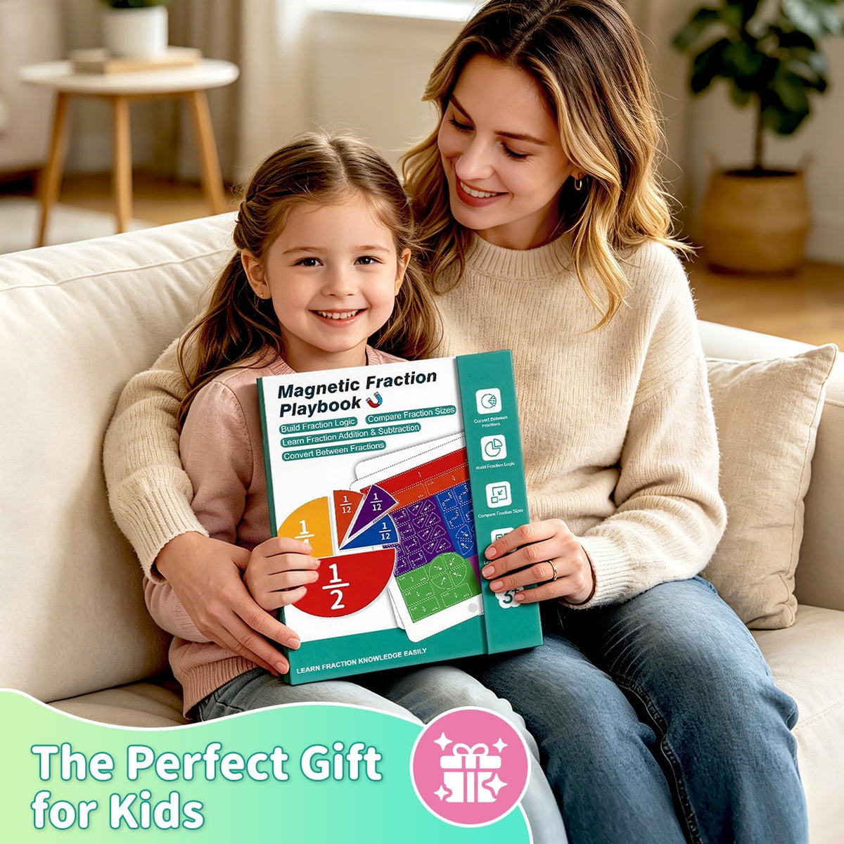Magnetic Fraction Educational Puzzle, Magnetic Fraction Demonstration Book