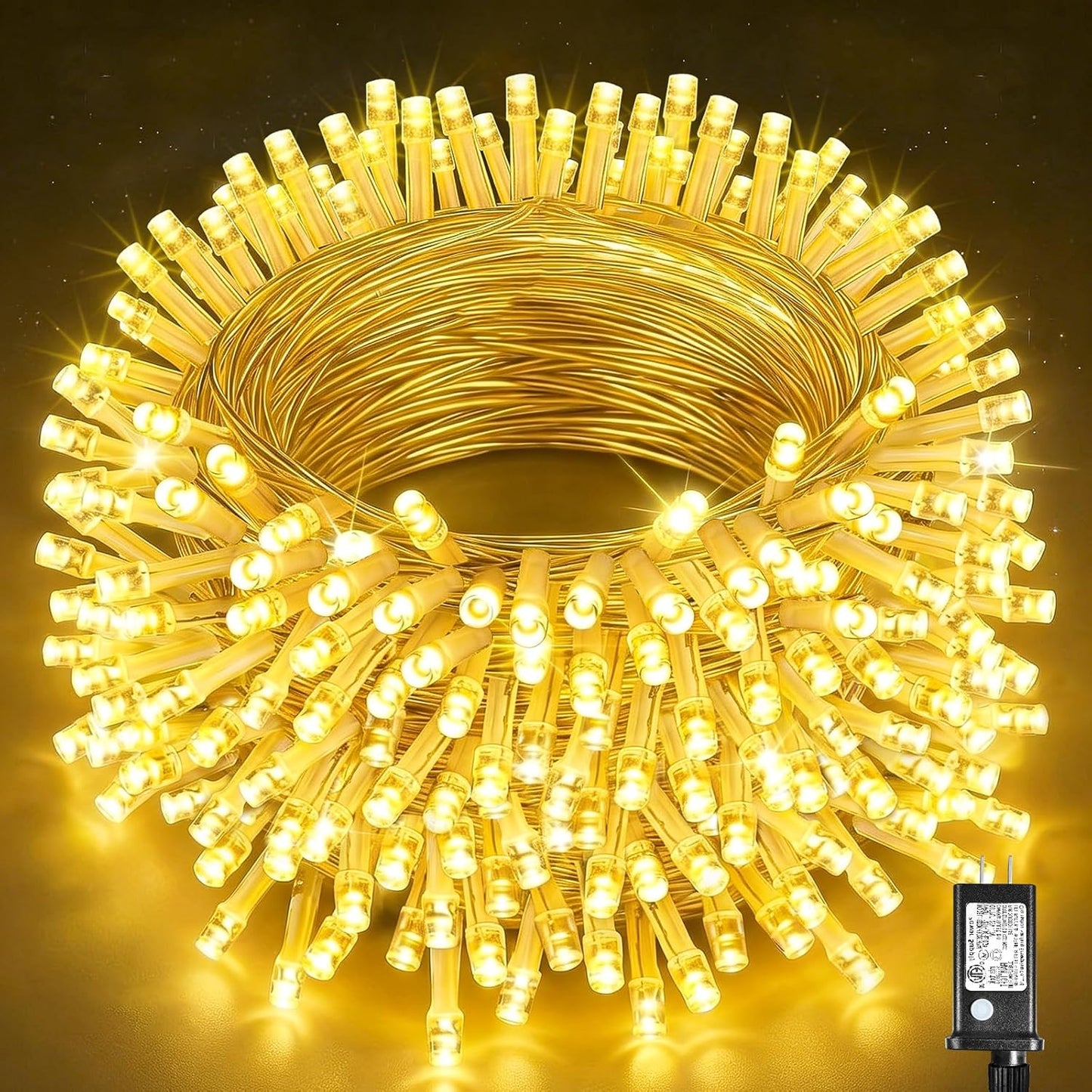 Connectable 100 LED String Lights Indoor Outdoor , 33FT 8 Modes  Waterproof