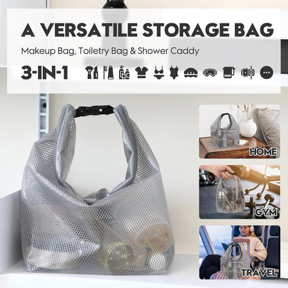2-Pack Waterproof Travel Toiletry Bag, Makeup Organizer & Storage Pouch