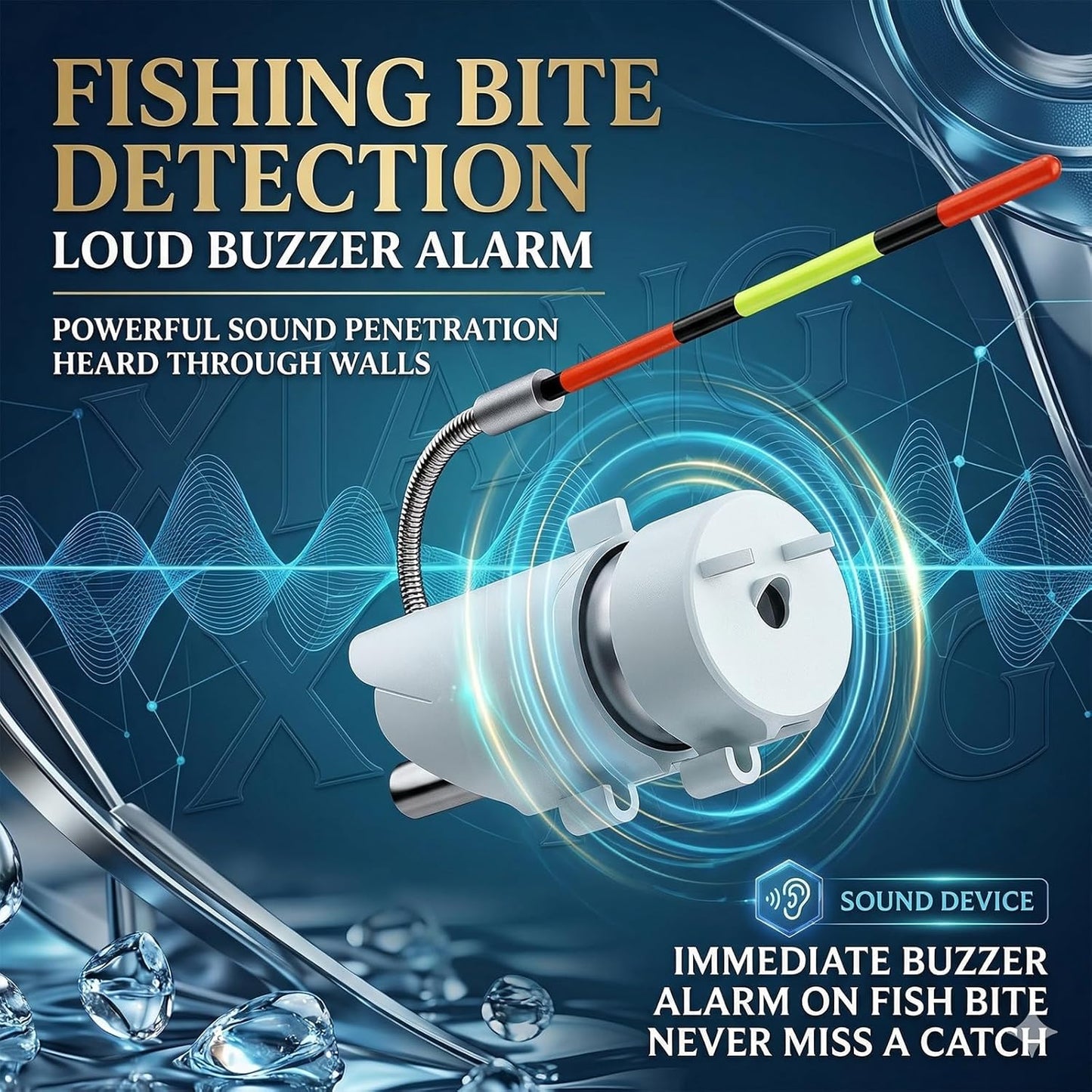 2 PCS High-Sensitivity Luminous Fishing Float with Electronic Buzzer Alert