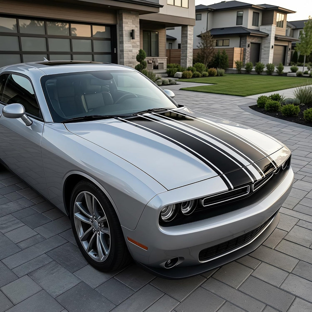 Universal PVC Racing Hood Stripe Vinyl Decals
