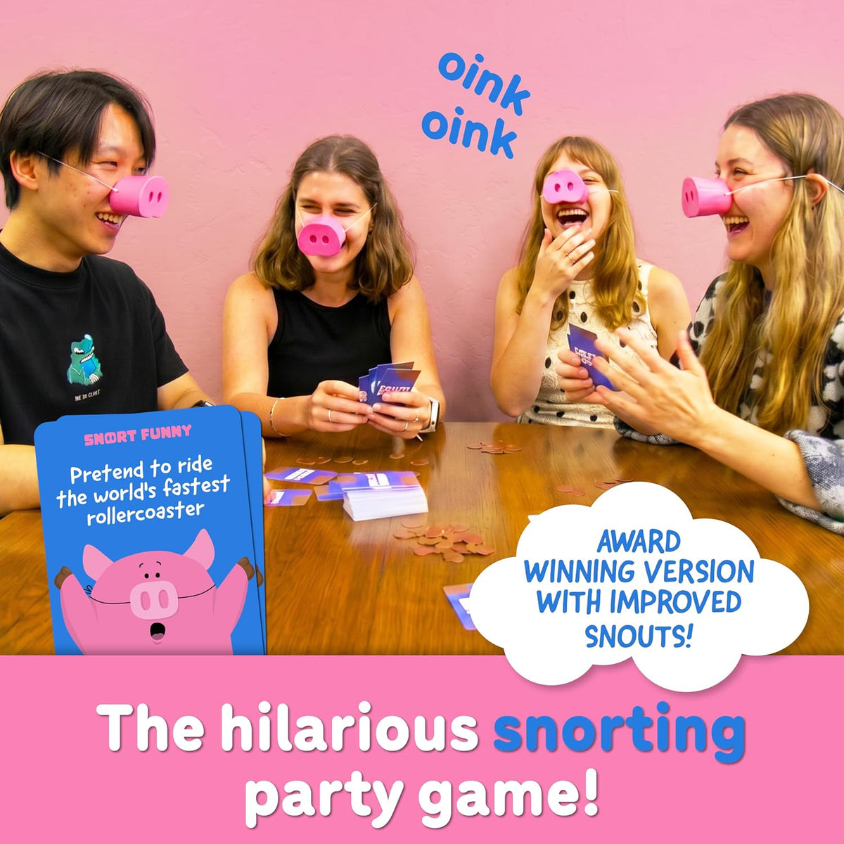 Snort Funny – The Oinkcredible You Laugh You Lose Party Game | Family Games for Kids and Adults
