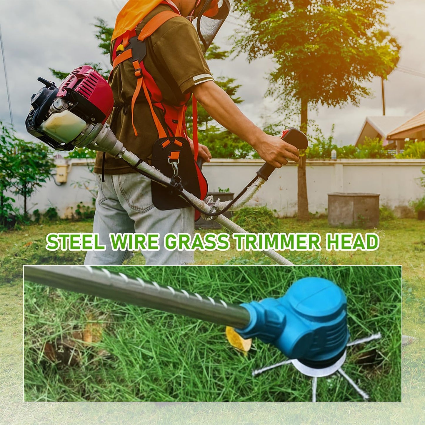 7" Inch Gas Trimmer Head – Universal Steel Wire Weed