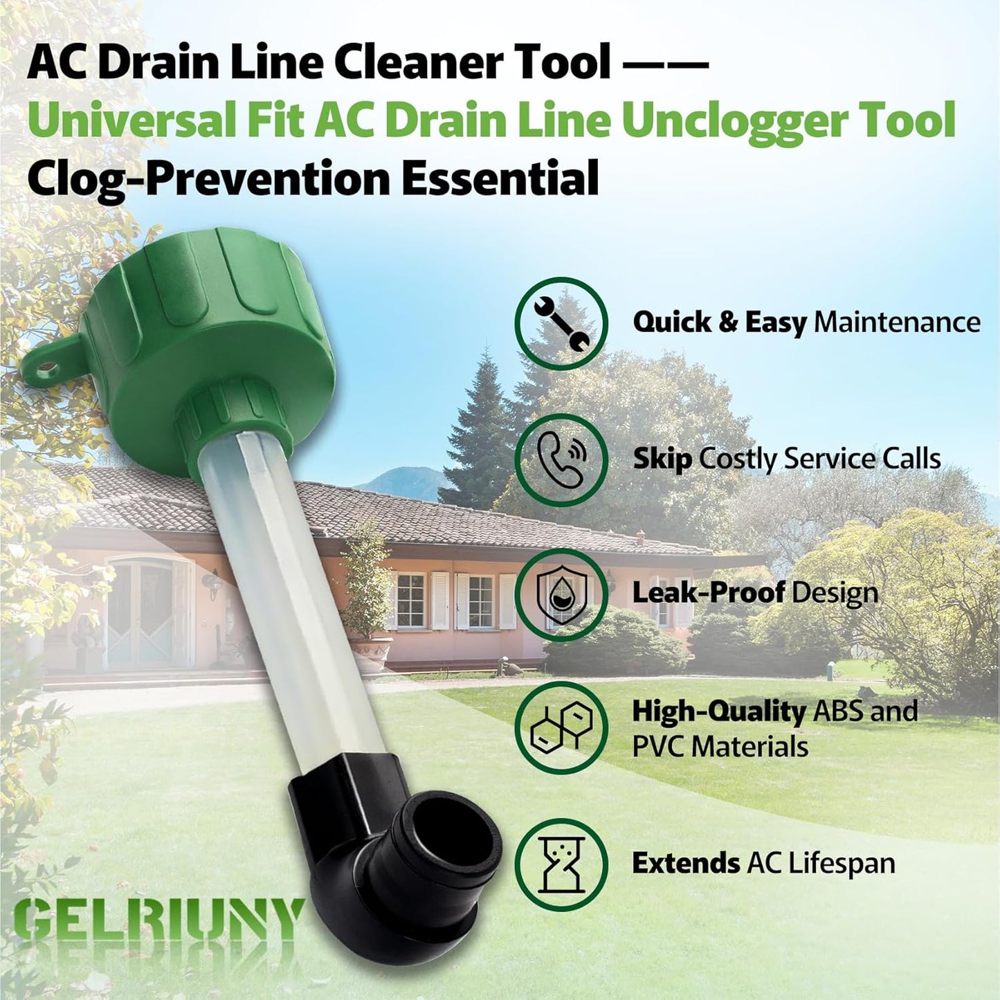 AC Drain Line Cleaner Adapter Evacuates