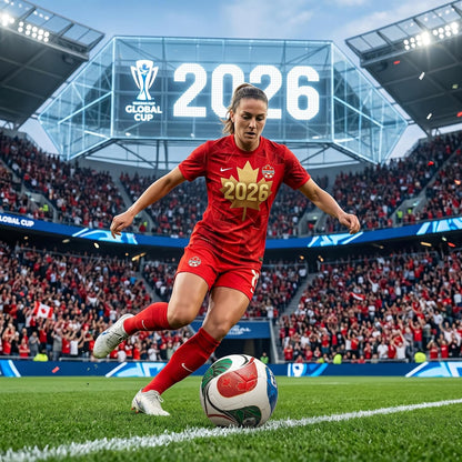 Premium Size 5 Official 2026 World Cup Football - Tri-Host Design – Butyl Bladder, Enhanced Grip Surface