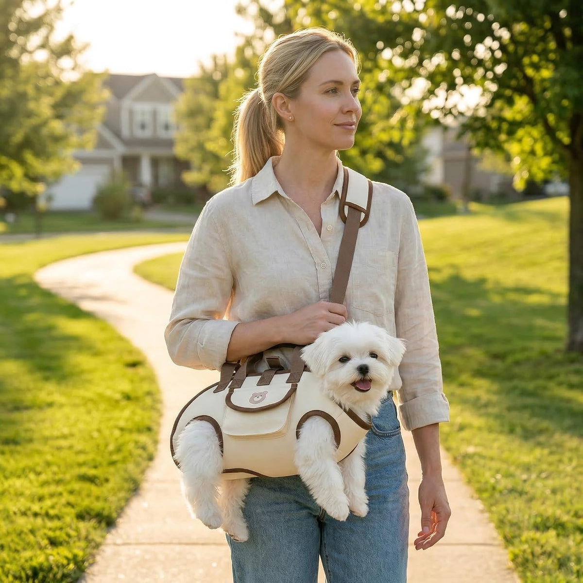 Portable Breathable Pet Carrier Purse, Puppy Tote for Dogs & Cats