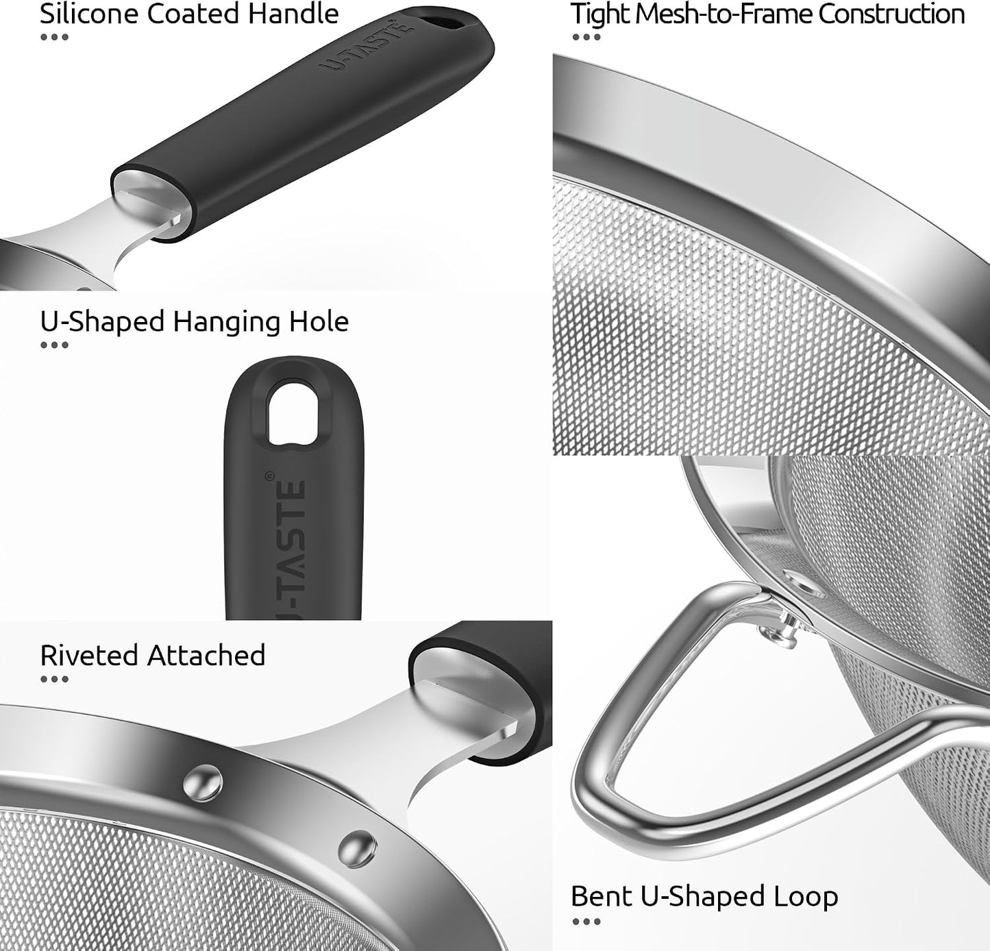 Fine Mesh Strainer - 3.4 Inch Round Sieve - Tea Strainers Soft-boiled Egg Magic Tool
